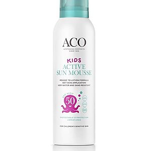 ACO Sun Kids Active Mousse SPF50 Oparfymerad 150 ml